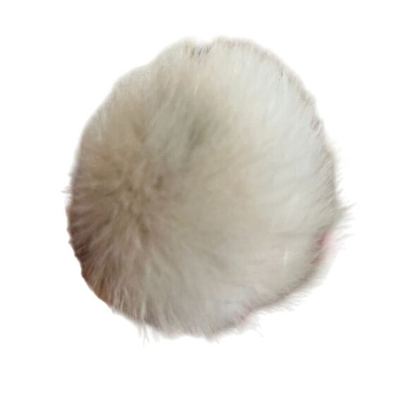 Mitchies Scarf Red Women Old Money Regal Equestrian Fox Fur Poms Luxury 80s - Picture 4 of 15